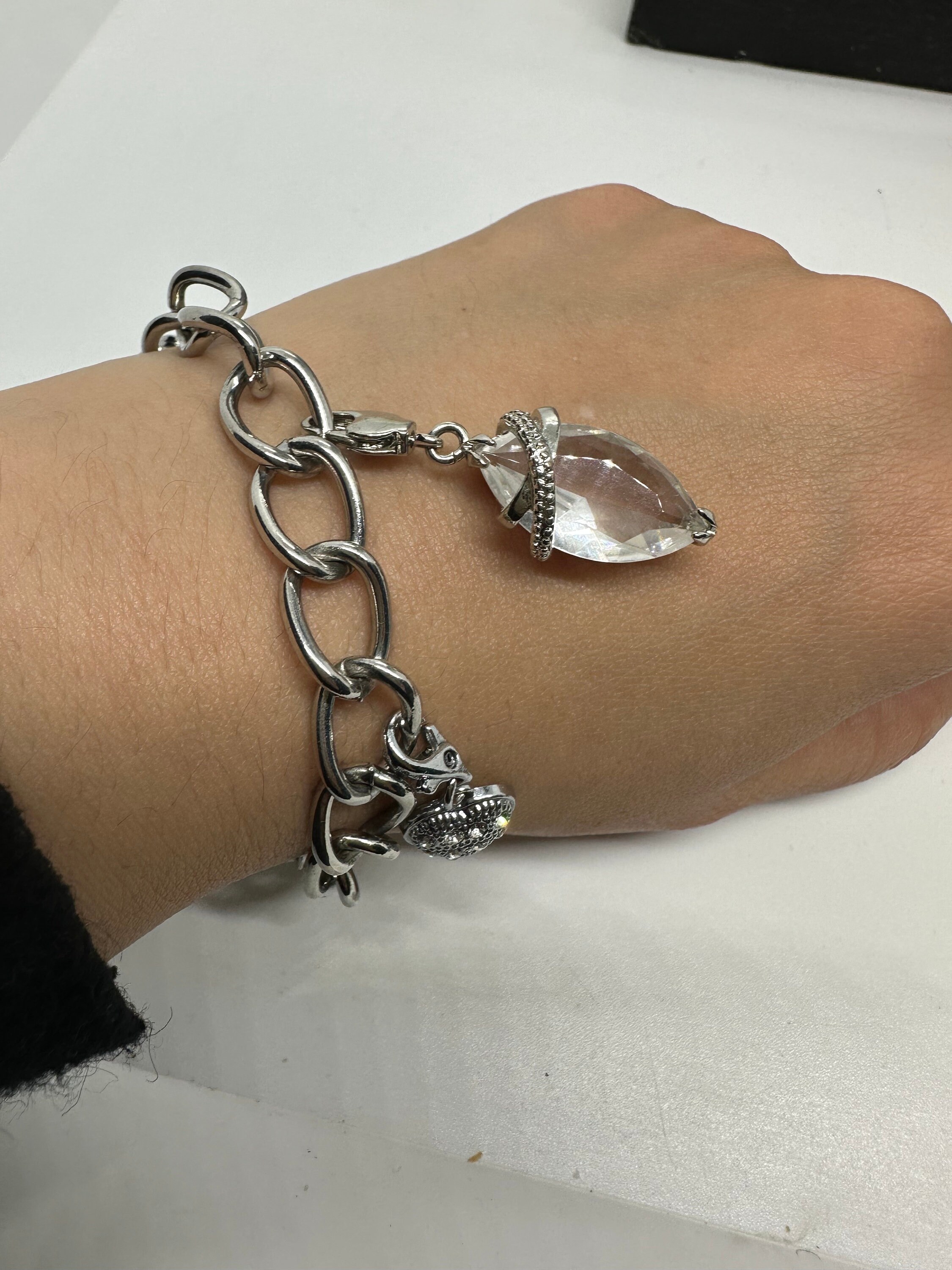 Elegant Unique Early 2000s Y2k Signed 925 Sterling SILVER CHAIN 