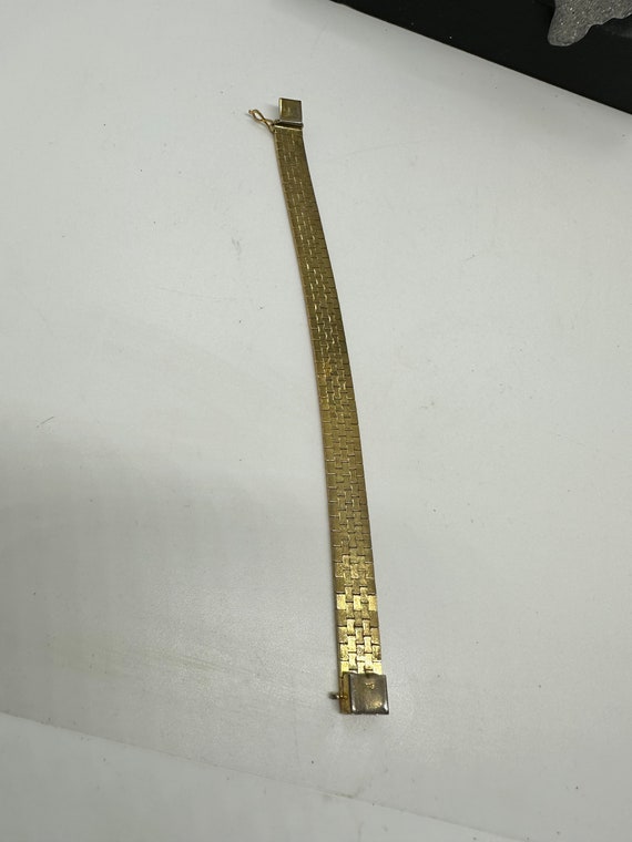 Bracelet gold-plated stainless steel vintage 1970… - image 5
