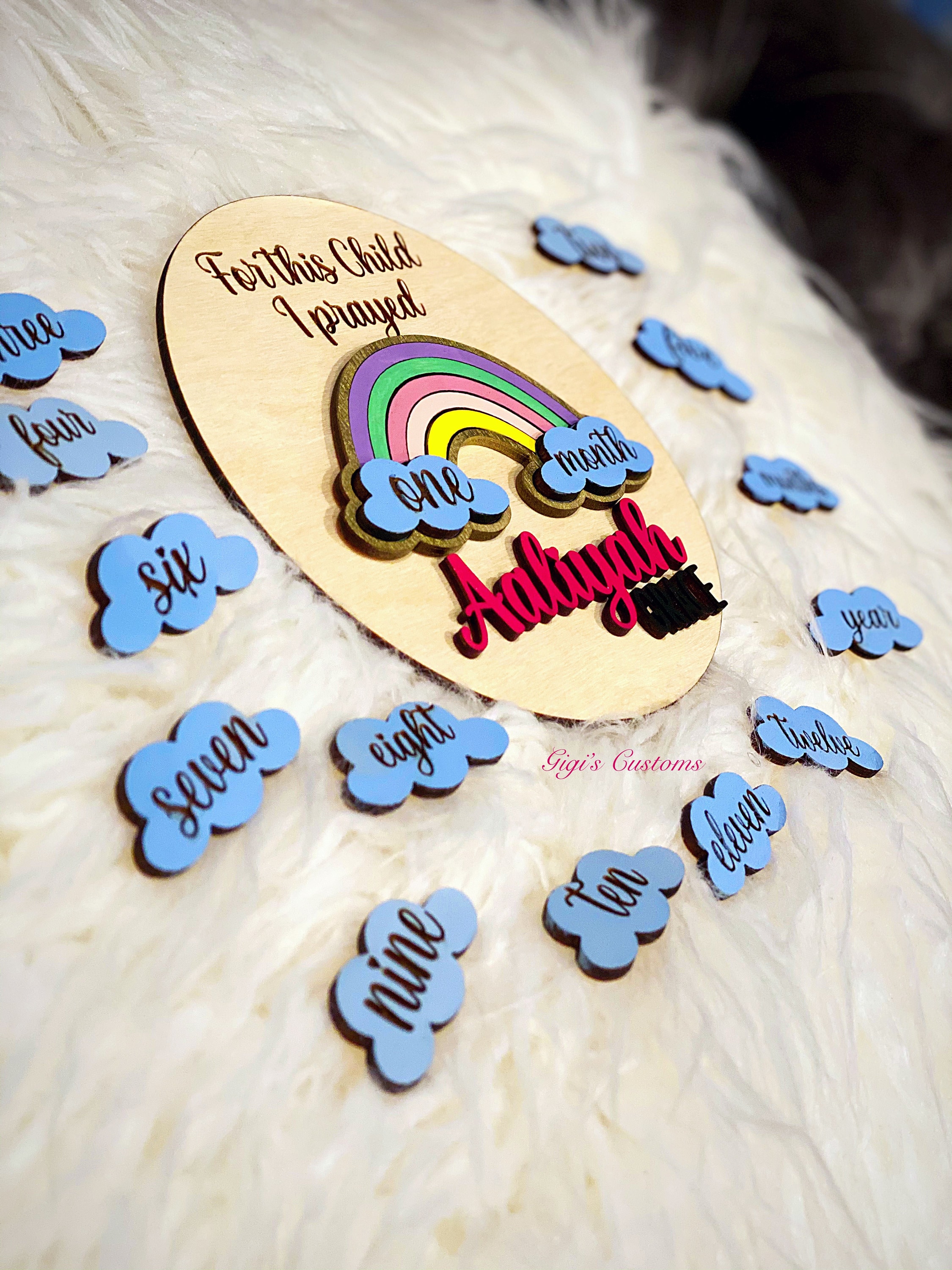 SVG FILE Wooden Baby Milestone Disc | Rainbow Baby Milestone | Monthly ...