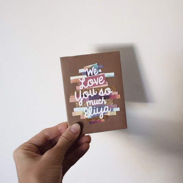 Customizable card design with polaroid inside