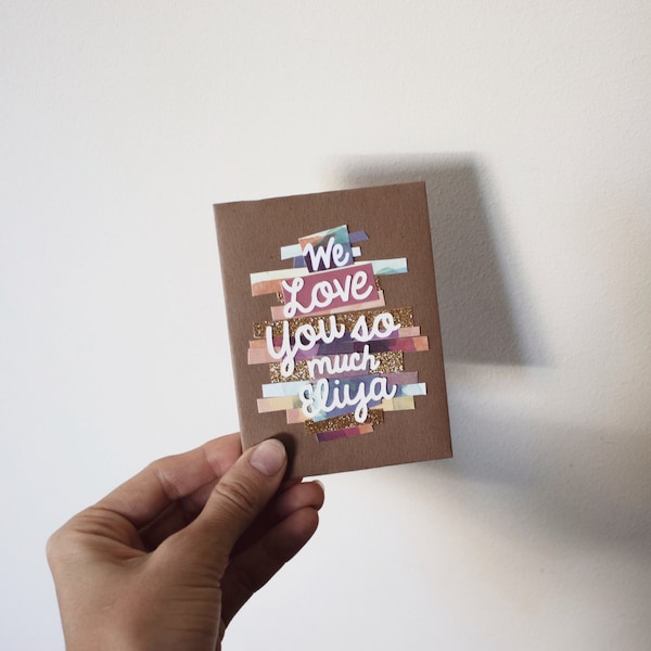 Anpassbares Kartendesign mit Polaroid innen