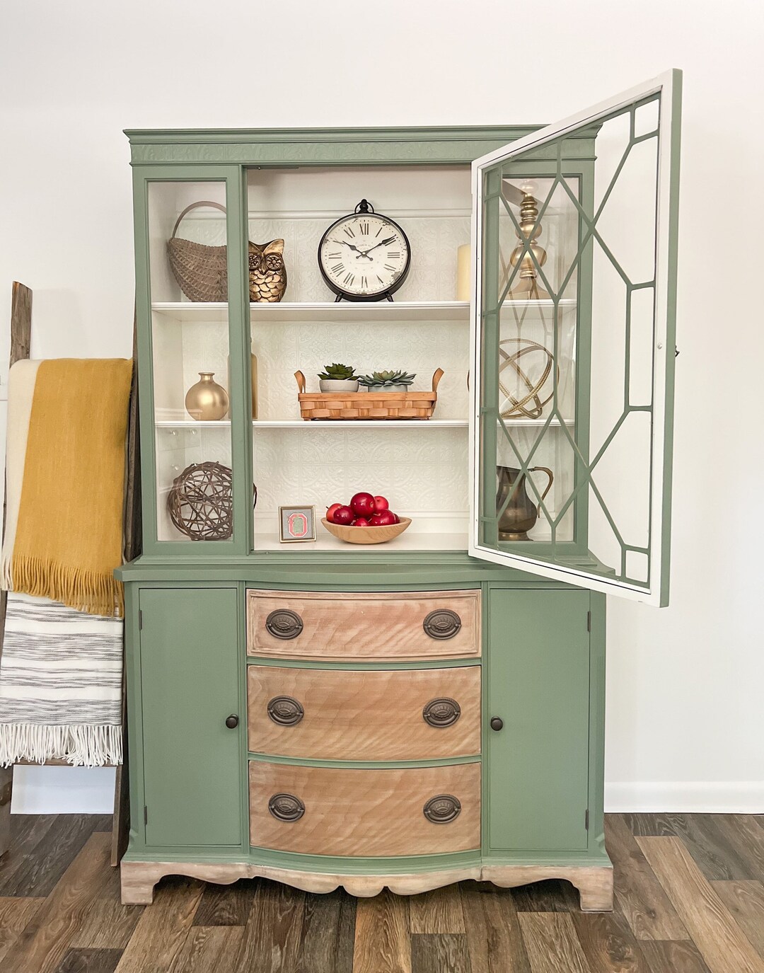 FREE SHIPPING, Vintage Hutch, China Cabinet, Antique Dining Room, - Etsy