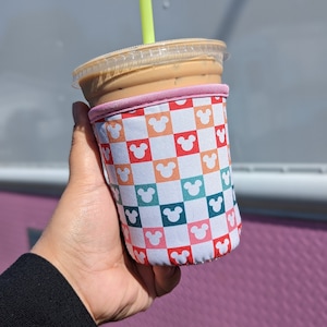 Colorful Mickey Iced Coffee Sleeve - Small