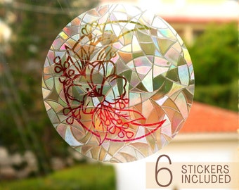 Moon Suncatcher Sticker Set, Rainbow Window Cling, Prism Maker, Light Catcher Stickers, Holographic Window Decal