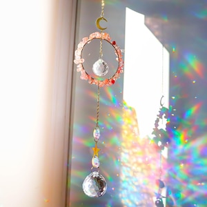 Crystal Sun Catcher, Prism Suncatcher, Light Catcher, Boho Wall Decor, Witchy Gifts, Gift for Mom, Indie Room Decor, Aesthetic Room Decor
