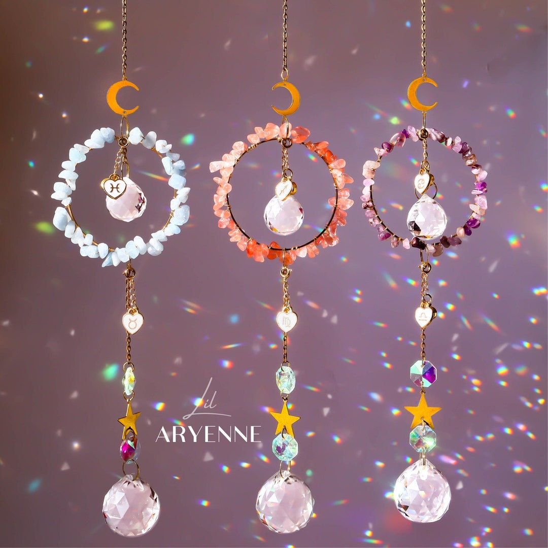 Prism Sun Catcher, Suncatcher Gift, Crystal Suncatcher, Christmas Gift for Mom, Charming Home Decor, Handmade Gift for Best... 