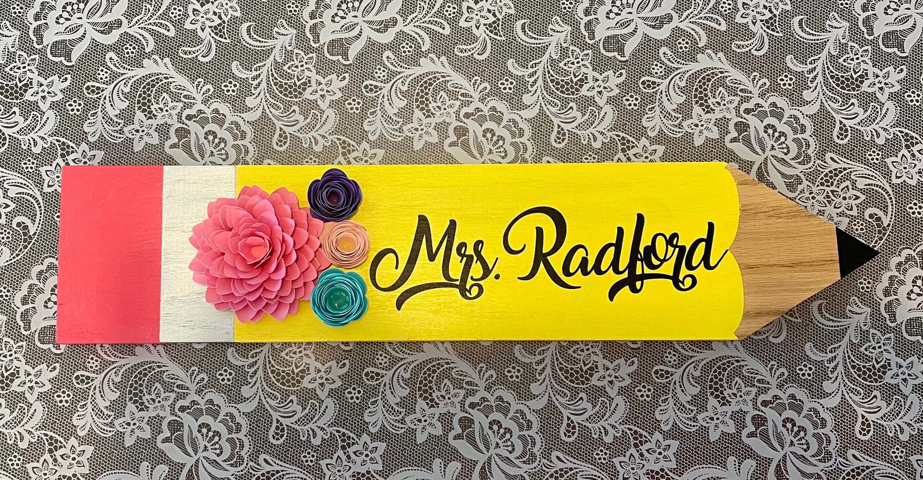 Teacher Appreciation Gift • Desk or Wall Decor • Wooden Pencil With ...