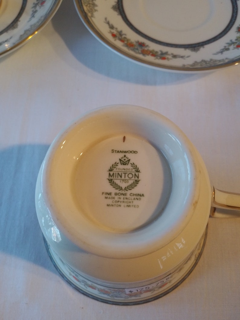 Set of 2 Minton Stanwood Cup & Saucer Sets Etsy