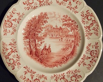 Set of 2 Johnson Bros. Mount Vernon Garden House Windsore Ware Dinner Plates