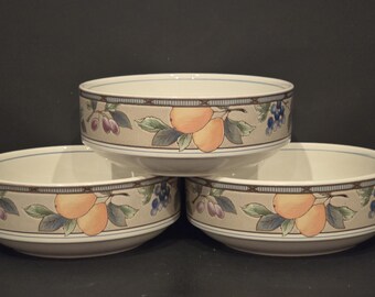Vintage Mikasa Intaglio Soup Bowls (set of 4) - Harvest Garden
