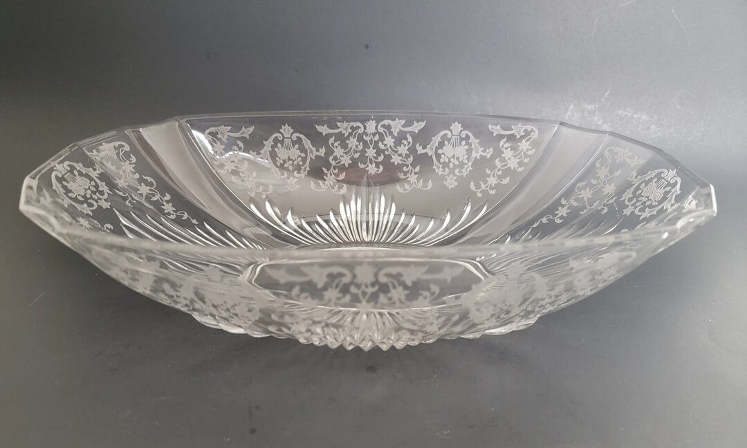 Fostoria Navarre Clear Oval Flame Bowl Etsy