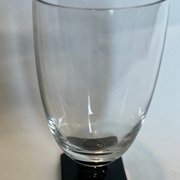 Fostoria Mayfair black amethyst footed juice glasses- set of two