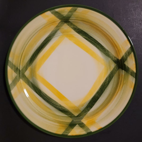 Gingham Plates Etsy
