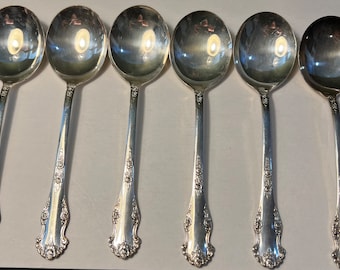 Cuillère à Dessert En Métal Argenté King Edward Holiday - Couvert Vintage à Polir