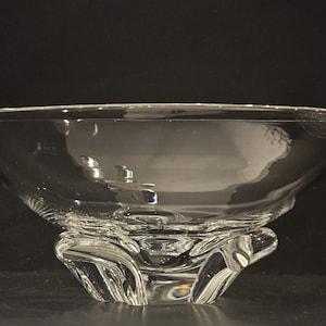 Signed Steuben Footed Floret Bowl Designed by Donald Pollard Shape No. 8059