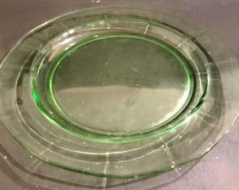 Set of Two Fostoria Fairfax Green Salad Plates