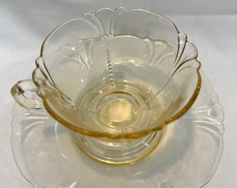Empress Sahara cup & saucer by Heisey