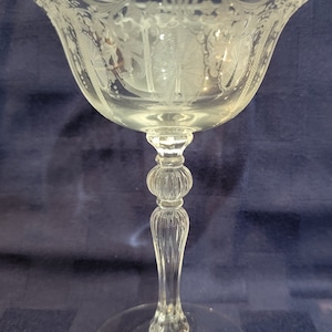 Cambridge Candlelight Clear Champagne or Tall Sherbet Glass
