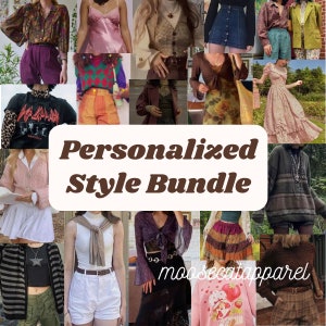 Personalized Style Bundle Pinterest Board Mystery Box Thrift Bundle Clothing Coquette Fairycore Cottagecore Academia Downtown Style Box