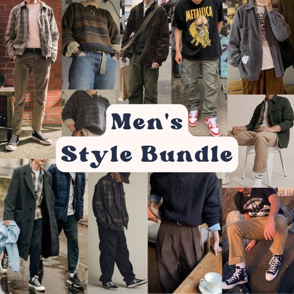 Men's Style Bundle Pinterest Board Personalized Mystery Box Thrift Bundle Clothing Skater Gift for Boyfriend Graphic T-Shirts Style Box