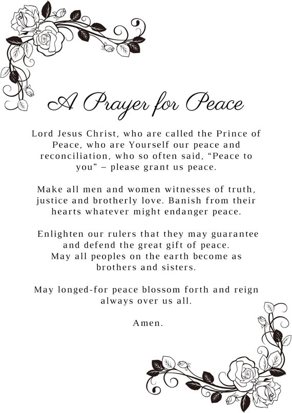 Image St John Paul II image beautiful image beautiful image beautiful image beautiful image beautiful - Prayer for Peace by St. John Paul II Printable Wall Art, Catholic ...