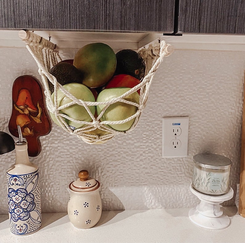 Macrame Fruit and Vegetable Hammock Etsy