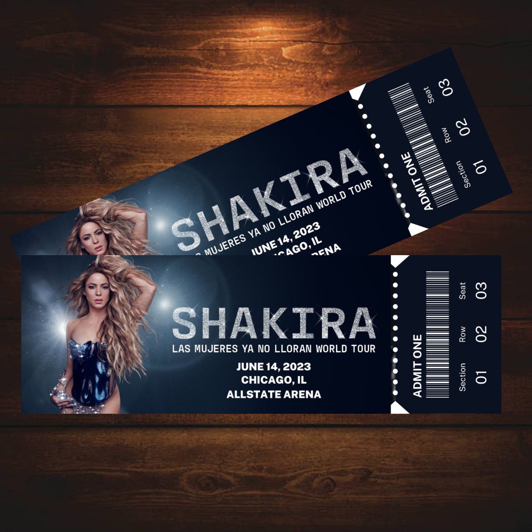 Personalized Shakira Las Mujeres Ya No Lloran World Tour Concert Ticket Etsy