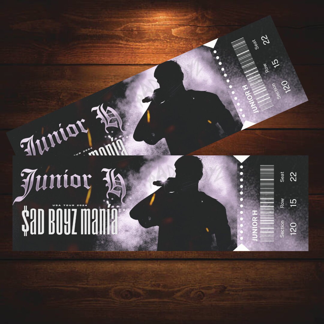 Personalized Junior H Sad Boyz Mania Tour Concert Ticket - Etsy