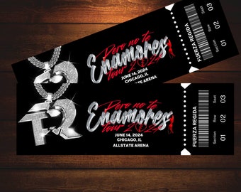 Personalized Fuerza Regida pero no te enamores tour Concert Ticket