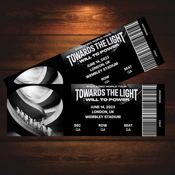 Personalized ATEEZ World Tour Towards the Light: Will to Power Concert Ticket