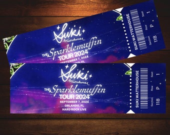 Personalized Suki Waterhouse The Sparklemuffin Tour 2024 Concert Ticket