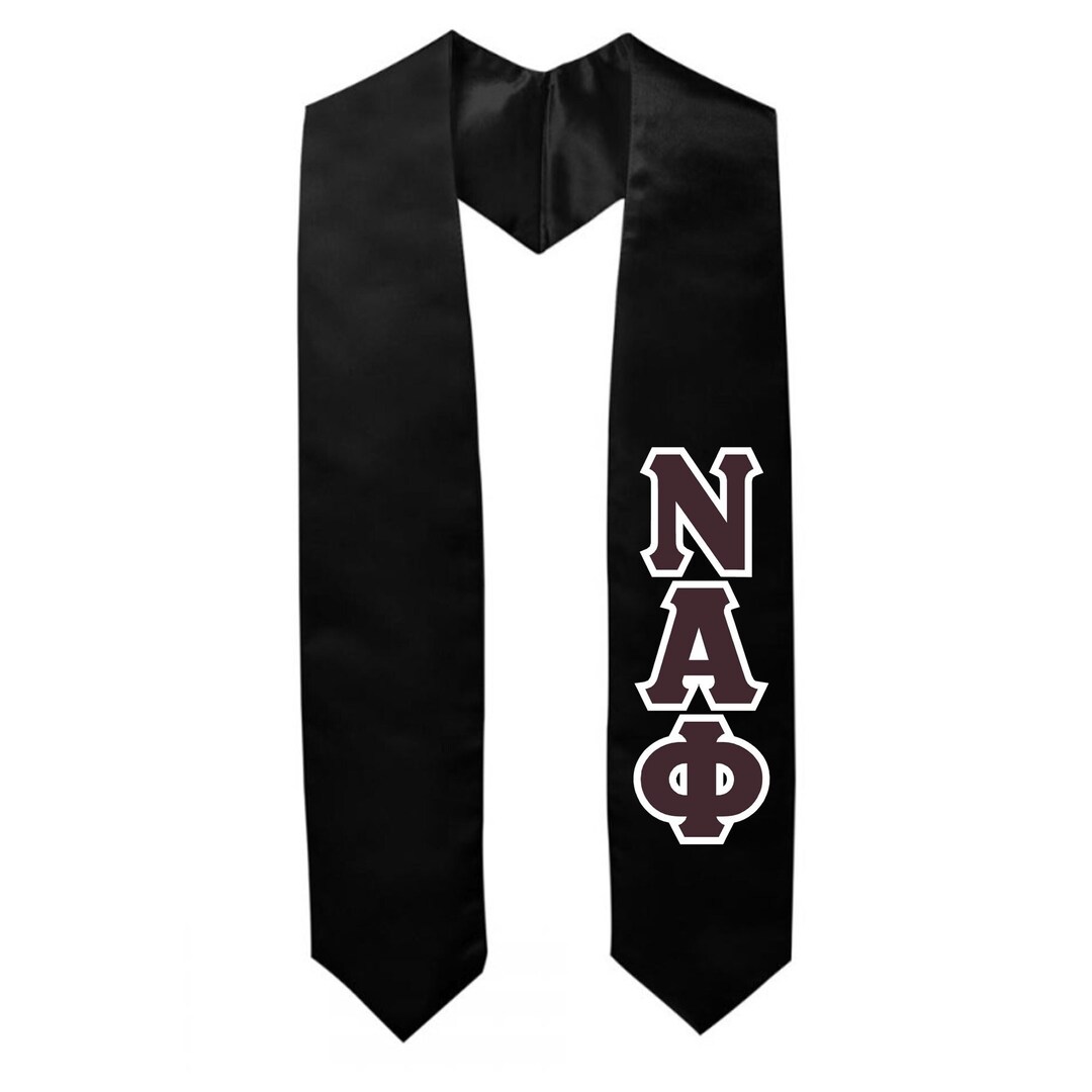 Custom Standard Graduation Stole Greek Letter Patch Etsy