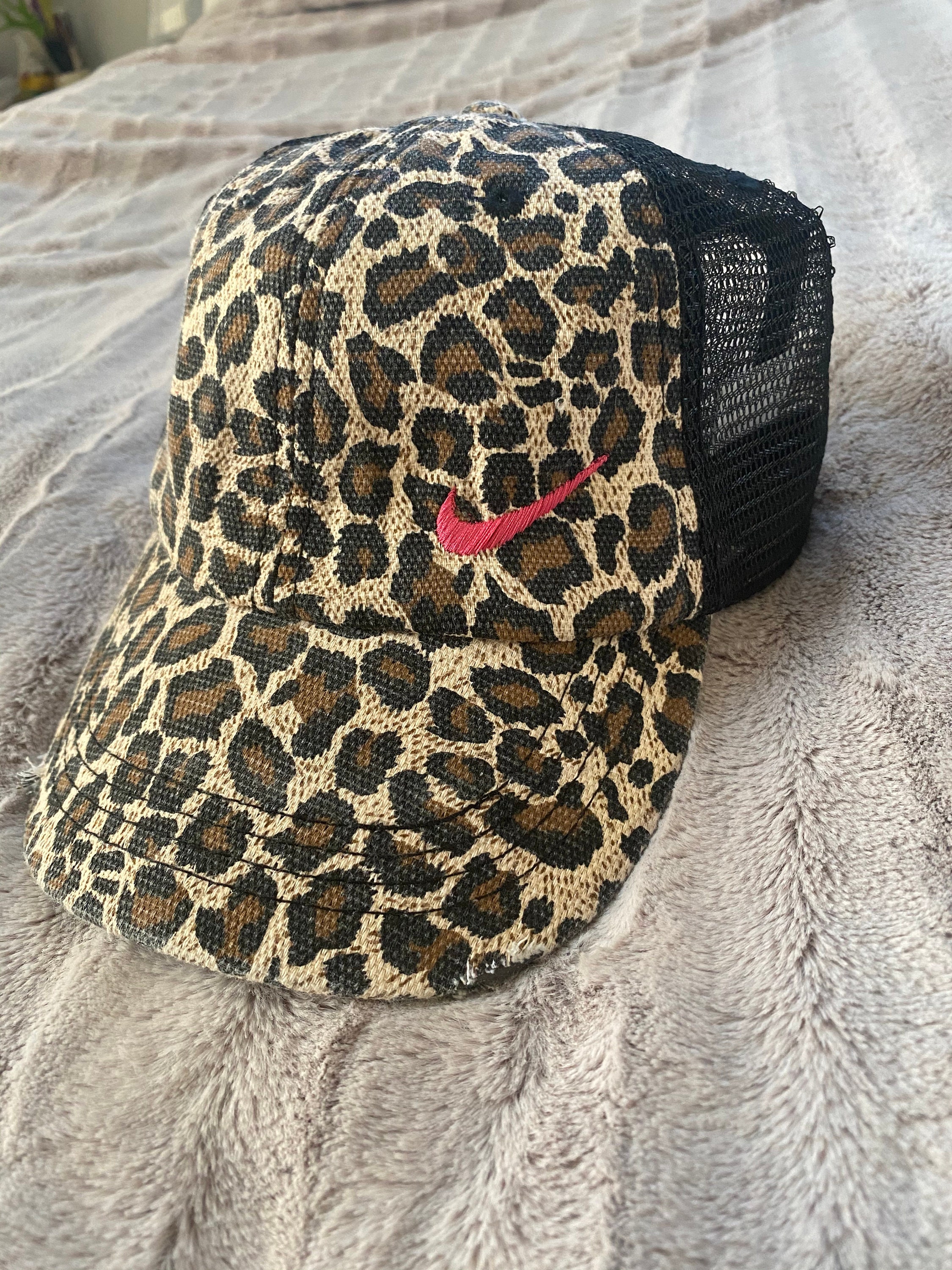 leopard nike hat