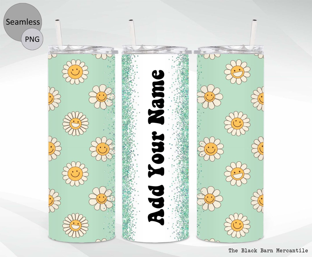 Retro Smiley Face 20 Oz. Skinny Tumbler Wrap Personalize - Etsy