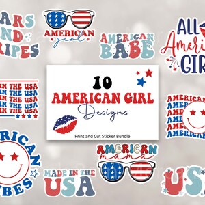 American Girl Printable Sticker Bundle, Retro Sticker Bundle, Print and ...