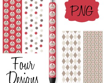 Sock Monkey Pen Wraps, Four Designs, Inkjoy Epoxy Pen Wraps, Pen Skins, Sublimation Pen Design, Instant Digital Download, PNG