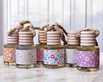 Spring/Summer Scented Hanging Car Diffuser: Retro Car Accessories (8ml Refills Available)
