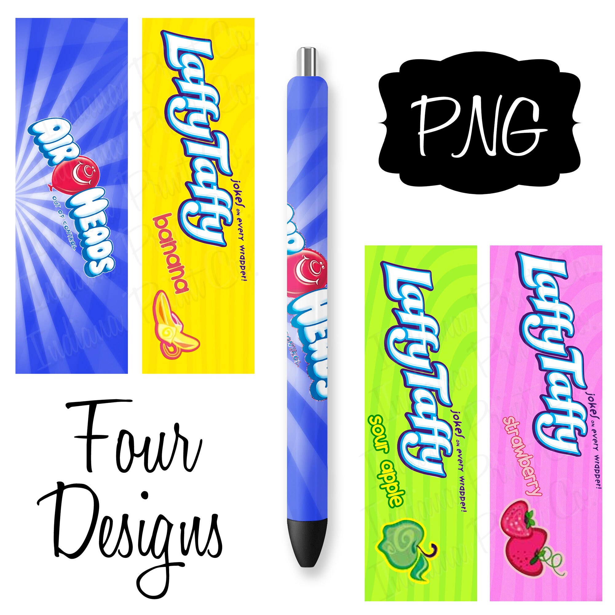 Candy Wrapper Pen Wraps Digital Download