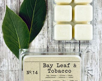 Natural Soy Wax masculine candle fragrance Dark Decor | Strong fragrance melt Arabian night  melt Tobacco & Bay Leaf Candle