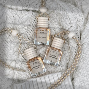 Fall/Winter Scented Car Diffuser: Hanging Air Freshener (8ml/10ml Refills Available)