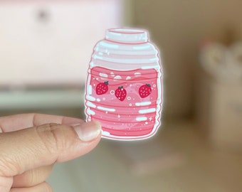 Agua Fresca Fresa, Latino, Latina, Mexican Sticker, Strawberry Horchata, Waterproof, Latina Owned