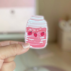 Agua Fresca Fresa, Latino, Latina, Mexican Sticker, Strawberry Horchata, Waterproof, Latina Owned