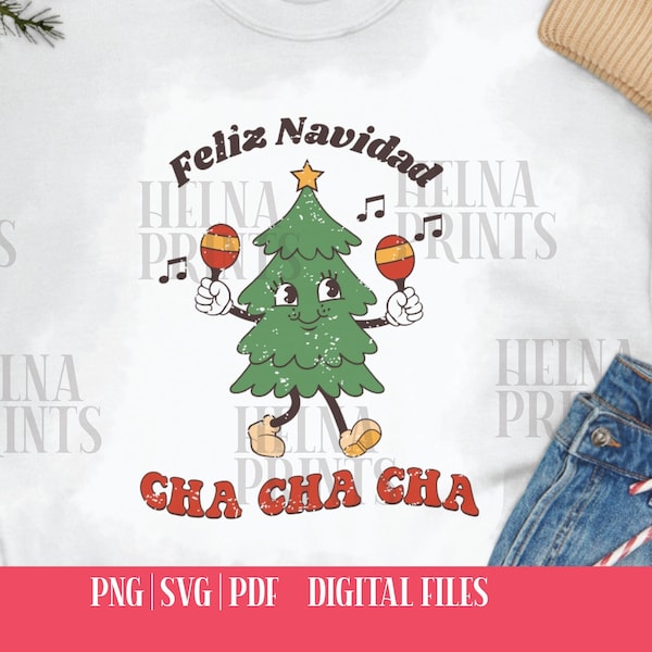 Mexican Christmas PNG, SVG, PDF Feliz Navidad Prospero Año y felicidad, Sublimation t Shirt Design, Chicano png file