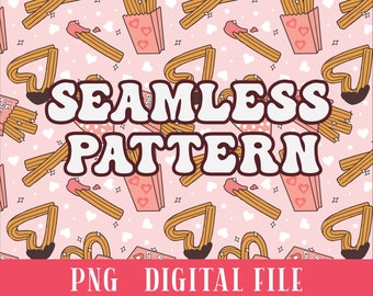 Churro Pattern PNG Mexican pattern churro png, Latina, chicana Mexican design, Street food art, Churro Illustration