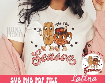 Tamale Mexican Christmas PNG, SVG, PDF tis the Season for Tamales y Ponche, Sublimation t Shirt Design, Feliz Navidad png file