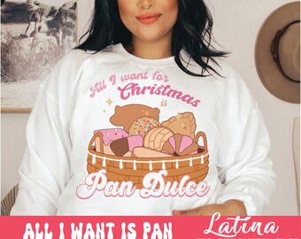 Christmas Pan Dulce PNG, all I want for Christmas, Mexican Christmas PNG, Feliz Navidad png