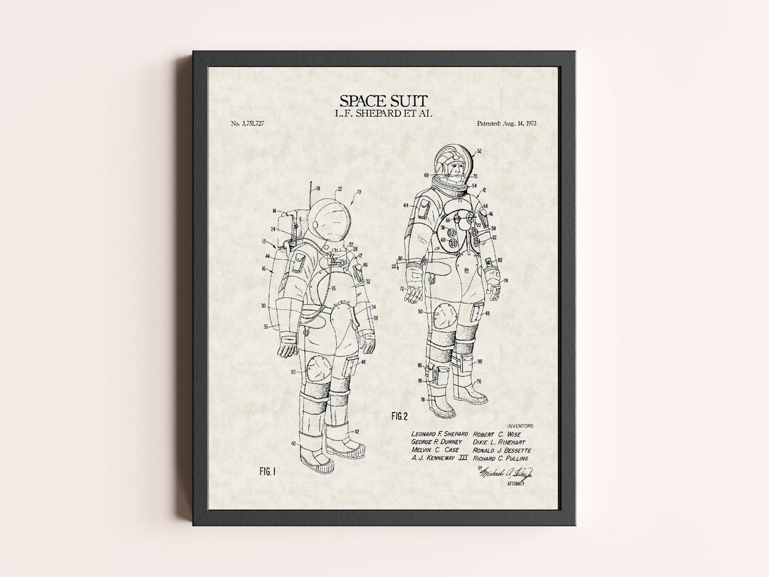 Space Suit Patent Print | Space Wall Art | Outer Space Art | Astronaut ...
