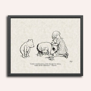 A little consideration... Winnie the Pooh Quote Print | Children Baby Nursery Wall Decor | Classic Winnie the Pooh Quote Print