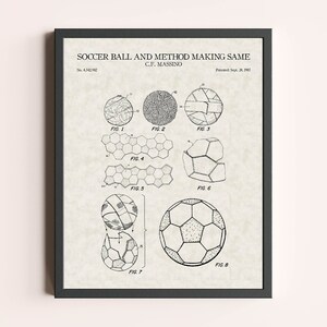 Soccer Ball Patent Print | Sports Print | Vintage Wall Art | Patent Art | Home Decor | Wall Decor