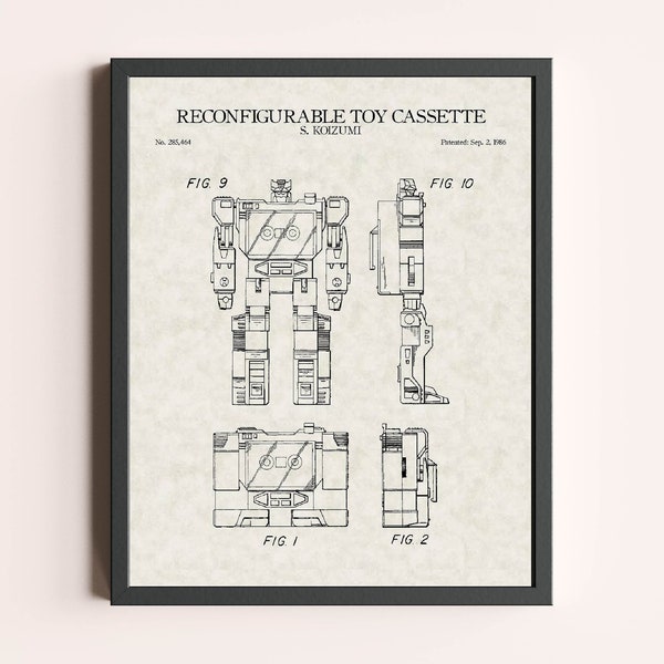 Transformers Soundwave Patent Print | TV Cartoon Print | Transformer Fan Gift | Autobots Decepticons Patent Print | Home Decor | Wall Decor